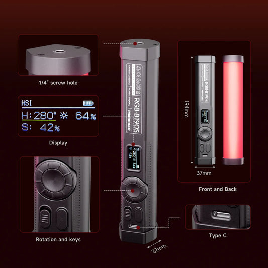 Photoolex B190S RGB LED Tube Light