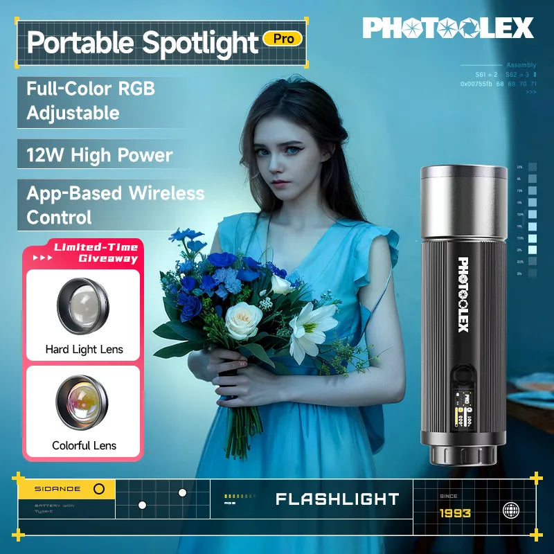 Photoolex ZOOM Light (12W RGB - Steel Magnetic Gobo)