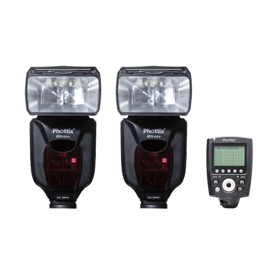 Phottix 2x Mitros+ TTL Flash  & Odin II Transmitter trigger for Canon Combo Set