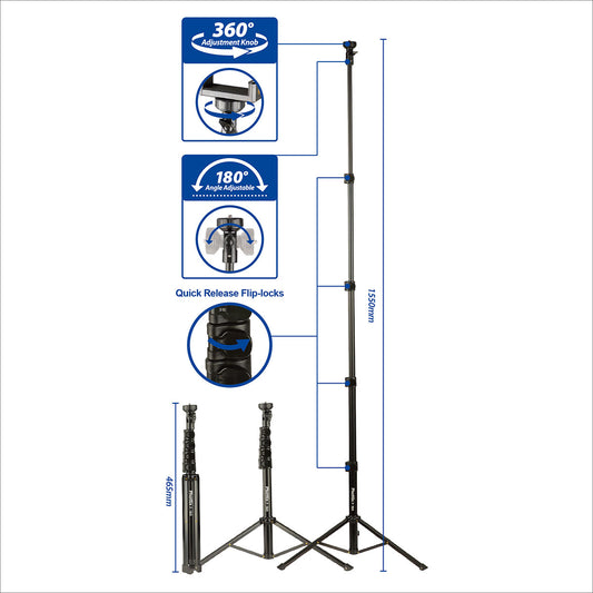 Phottix F-160 Light Stand (H/155cm/61″)