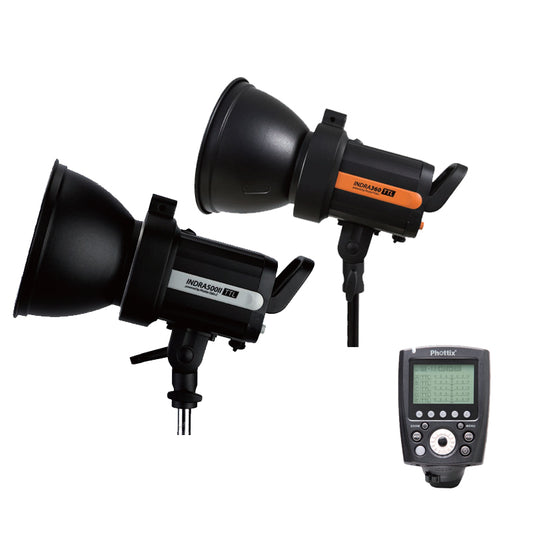 Phottix Indra 500 II & Indra 360 Studio Light & Odin II Flash Transmitter Combo set