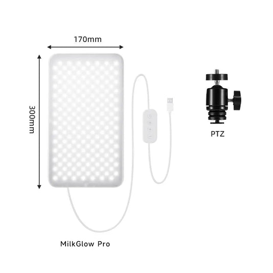 Photoolex Large Milk Tablet Panel Light  Desktop Streaming Light Package