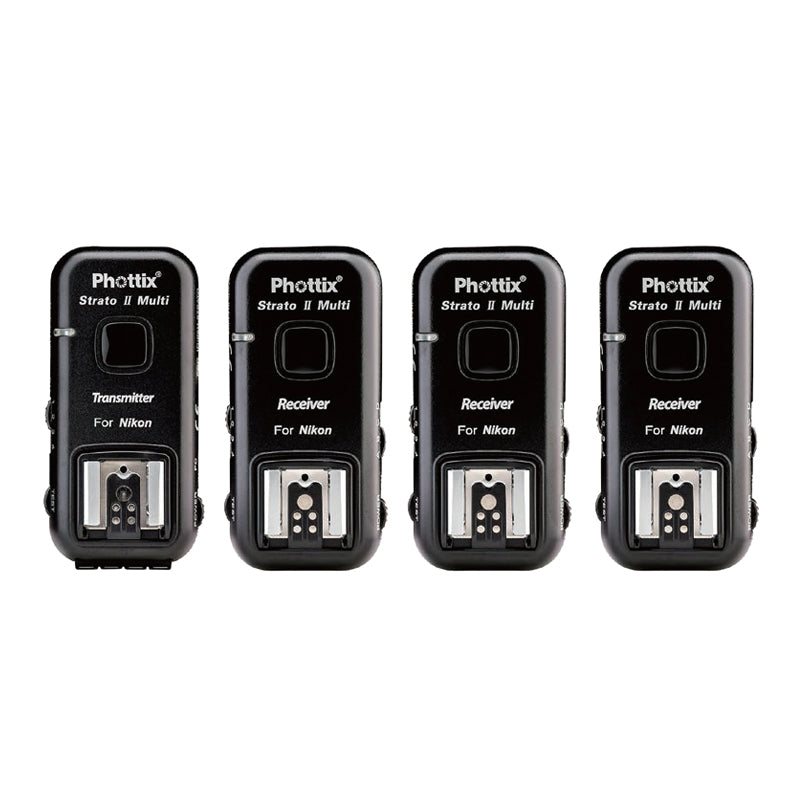 Phottix Strato II Multi 5-in-1 Trigger set and 2x Strato II Receiver for For Nikon