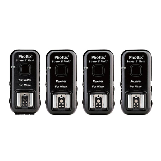 Phottix Strato II Multi 5-in-1 Trigger set and 2x Strato II Receiver for For Nikon