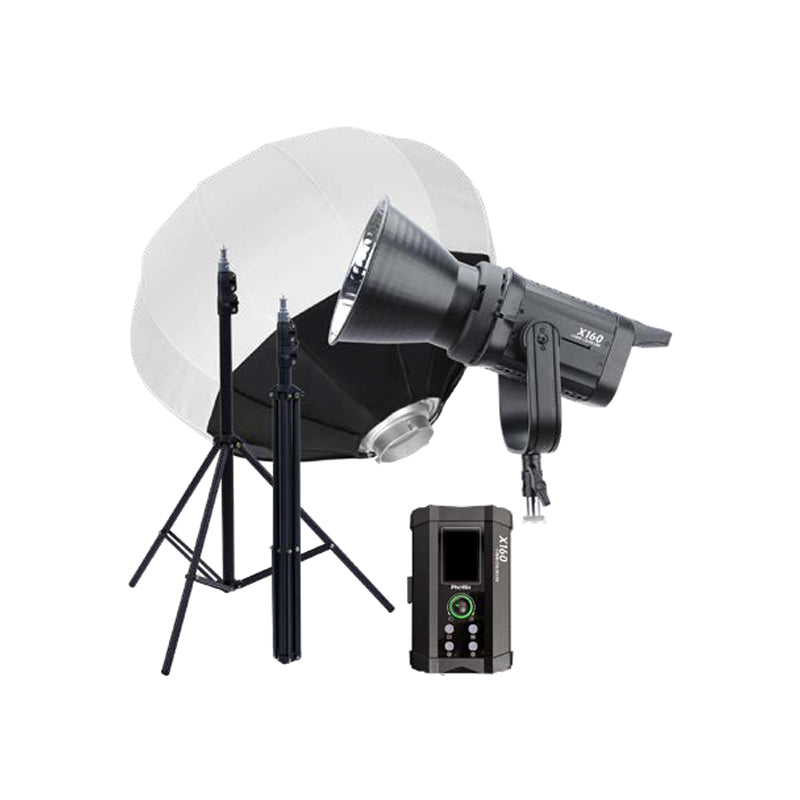 Phottix X160 COB Bi-Color LED Light & PX-200 Light stand & Lantern Softbox Combo Set