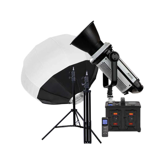Phottix X600 COB Daylight LED Light & P220 Light stand & Lantern Softbox Combo Set